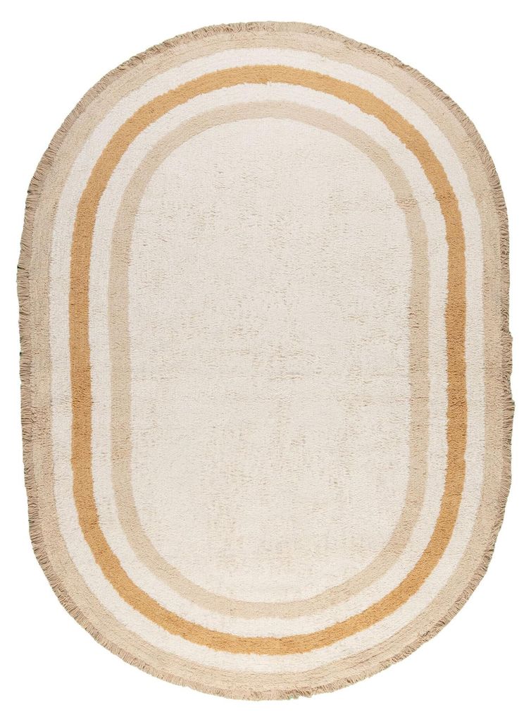 Waschbarer Kinderteppich Oval - Milo Beige Produktbild 