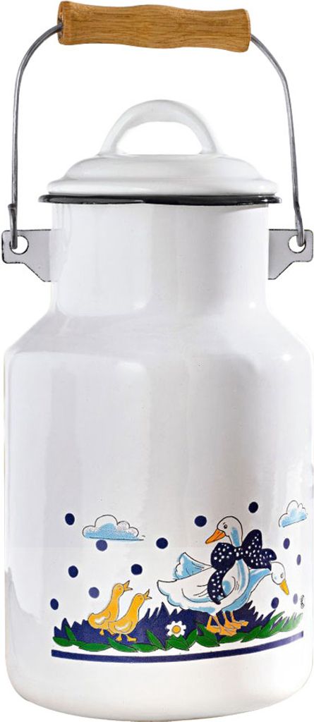 Milchkanne GÄNSEGLÜCK 2 Liter mit Deckel und Tragegriff, Produktbild 