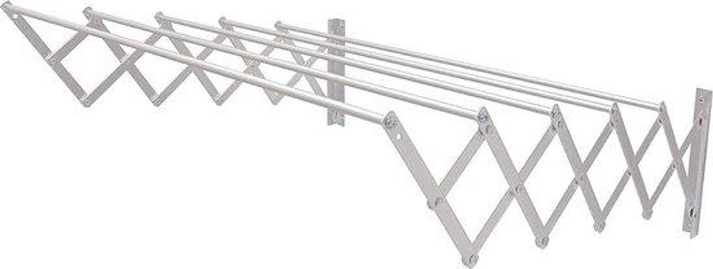 Zilverner Auszugstrockner 90cm Edelstahl Wandmontage Innen&Außen