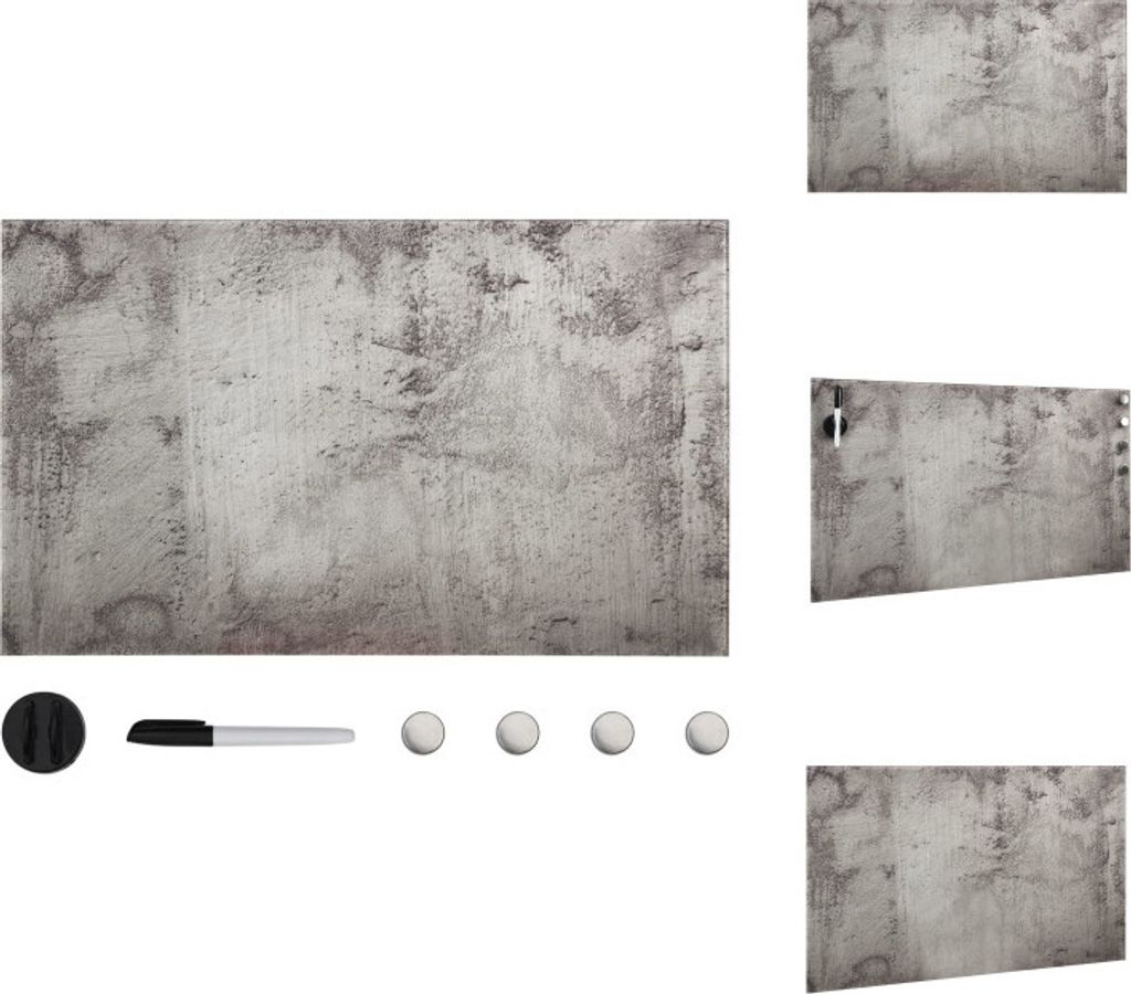 vidaXL Lavagna magnetica da parete in vetro 100x60 cm - Immagine del prodotto 