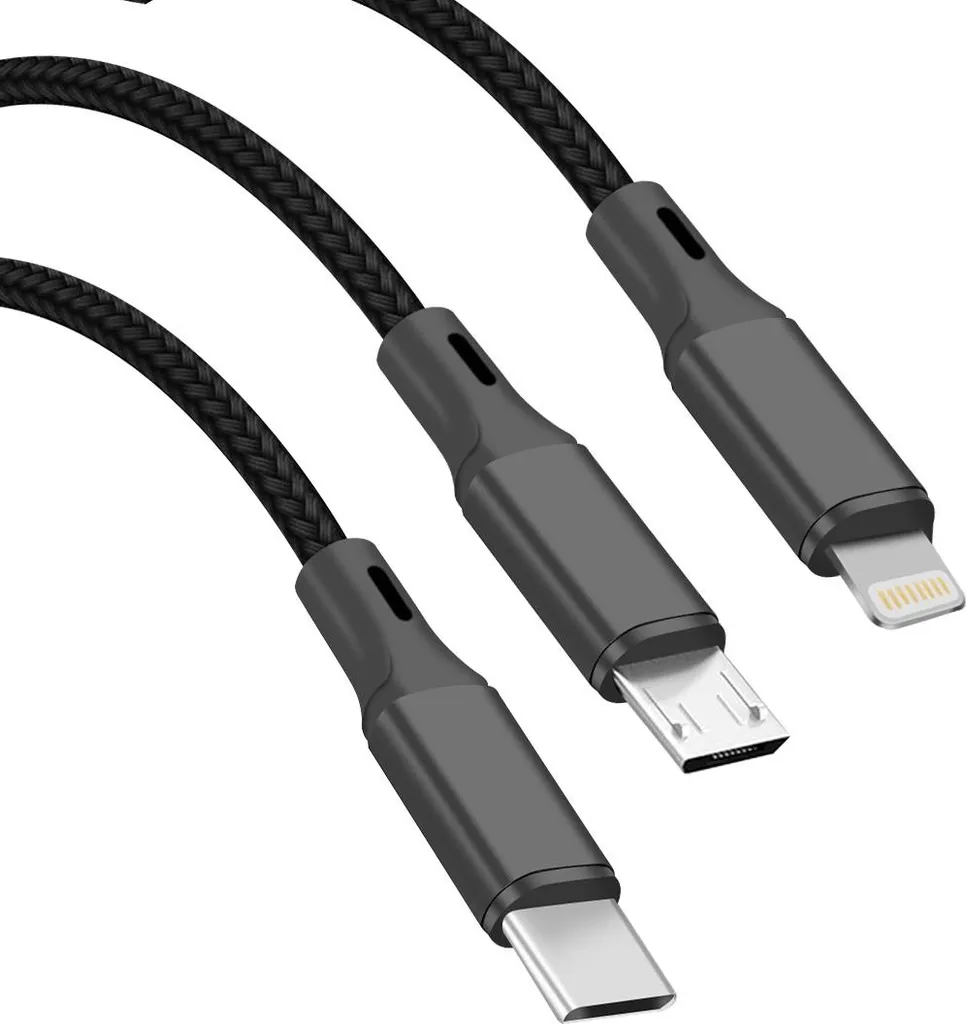 Plus de câbles emmêlés avec ce Multi-chargeur USB-C 1m Chat Noir - 3