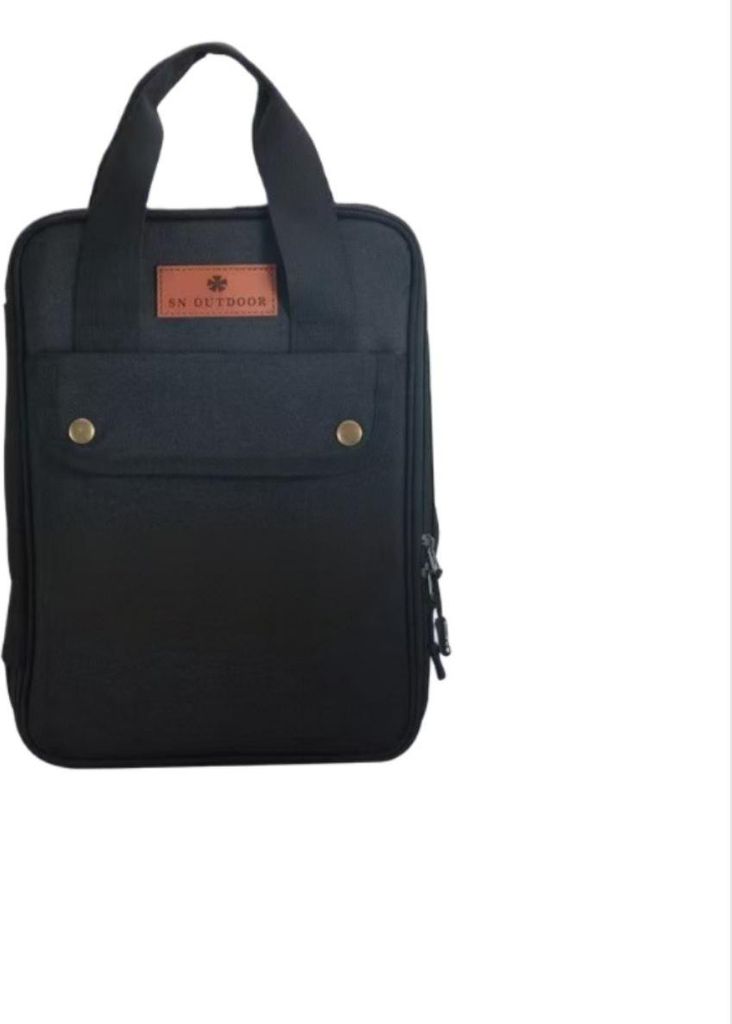 INF Faltbare Outdoor Kochgeschirr Organizer Tasche - Tragbare Campingküche Schwarz