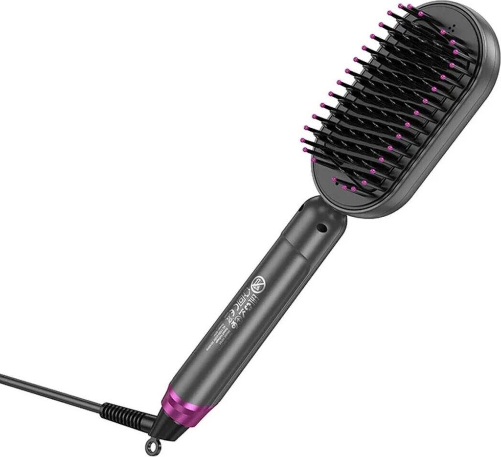 HOCO Haarglätter mit Kamm mit Display HP44 rot rosa