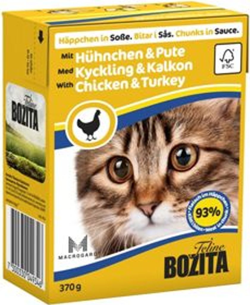 Bozita Cat Tetra Recard Morsels in Sauce Chicken & Turkey Obrázok produktu 