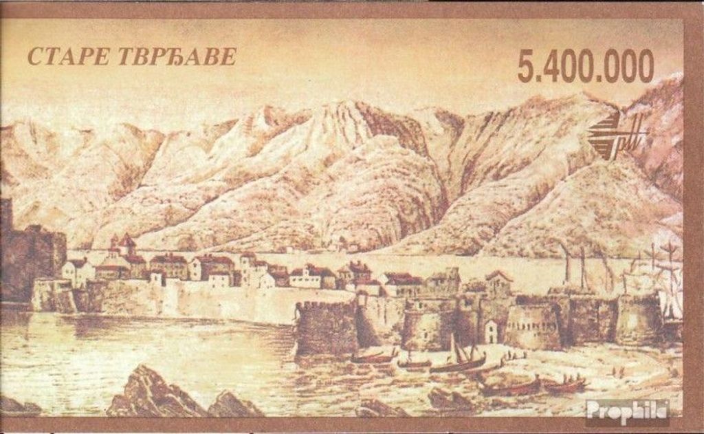 Briefmarken Jugoslawien 1993 Mi MH6 (kompl.Ausg.) Produktbild 
