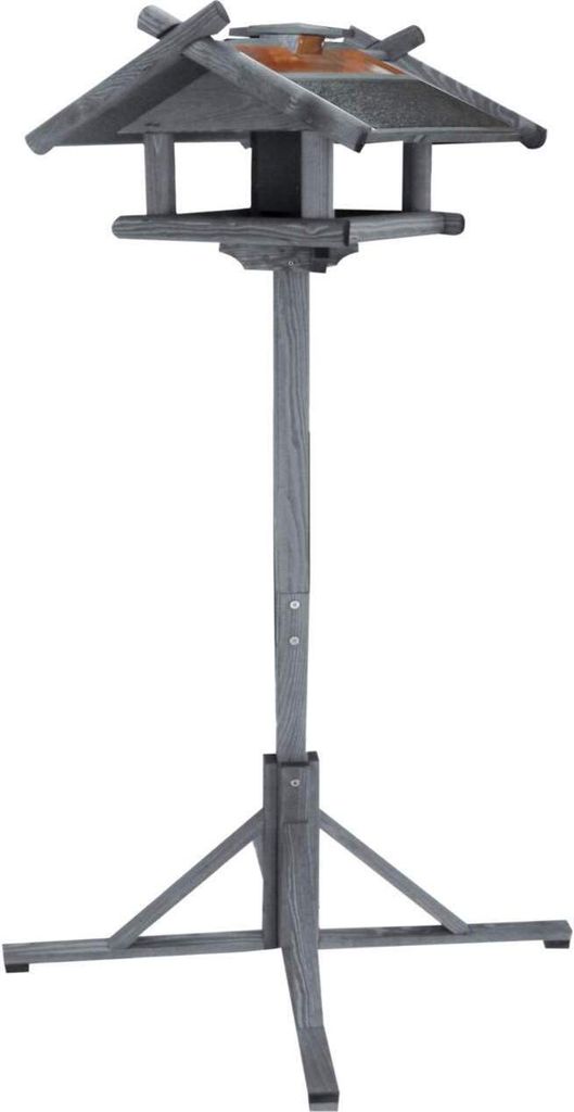 Vogelhaus anthrazit mit Kupferdach 155cm Futtersilo, Produktbild 