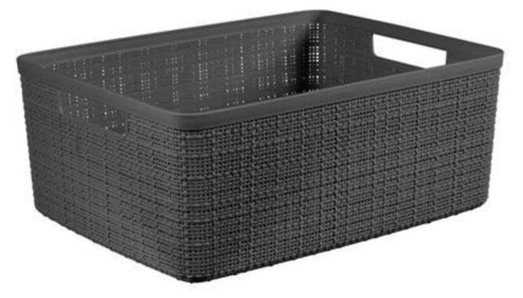 Curver Cestino portaoggetti Jute-Look 12L Antracite Immagine del prodotto 