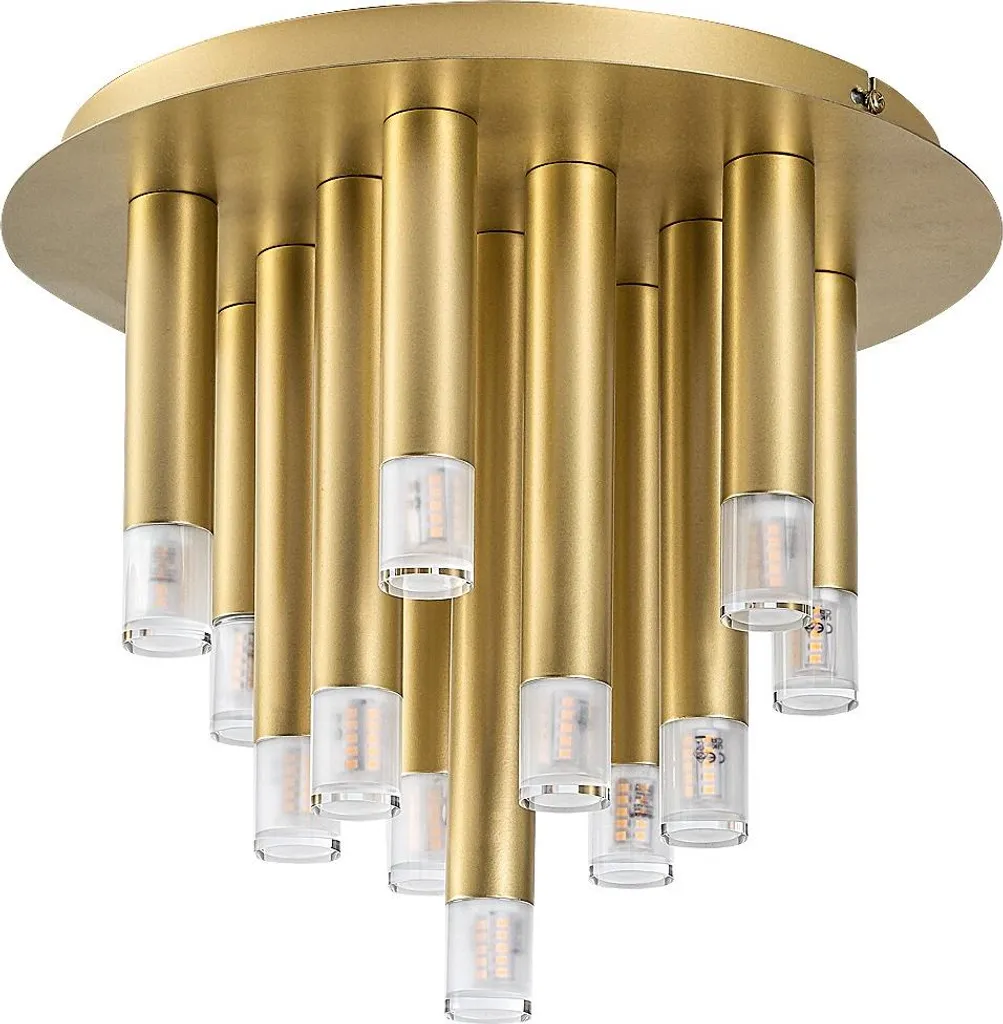 Luminaire de Plafond Design Ramira Doré 13 Lumières pour Salon Chic