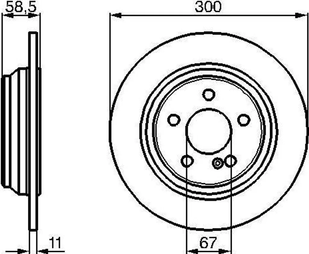 Disque de frein BOSCH 0986478472 pour Mercedes W220 C215 - A2204230112