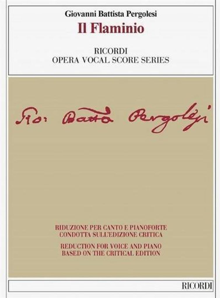 Pergolesi, G: Flaminio Vokalpartitur nach der Kritischen Ausgabe