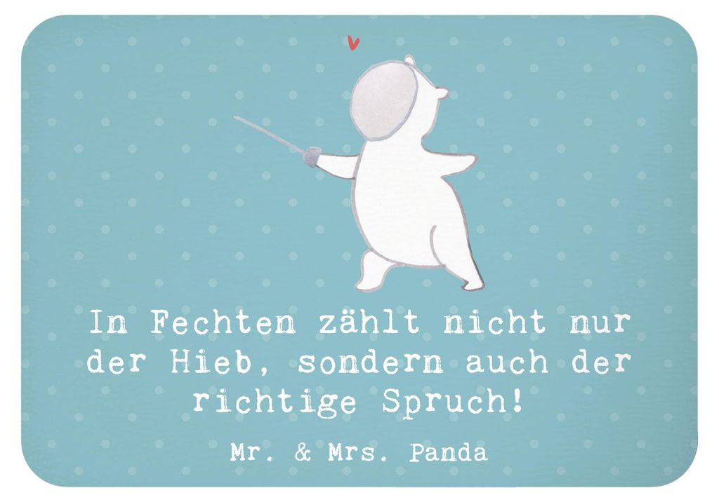 Mr. & Mrs. Panda magnet Fechten Spruch - Meeresbrise - Geschenk, Sportler Geschenke, Kühlschrankmagnet, büromagnet, Teamsport, Sprüche, Humor, D...