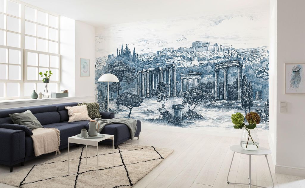 Komar Vlies Fototapete - Ruins - Größe: 400 x 250 cm (Breite x Höhe) - 8 Bahnen, Wohnzimmer, Schlafzimmer, Tapete