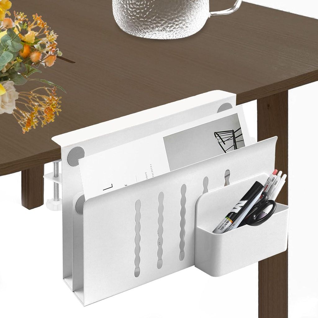 Doppellagige Laptopwandhalterung - PC-Halter für Schreibtisch - Schreibtisch-Organizer - Kabelsystem für die Untertischmontage - Büroaccessoires...