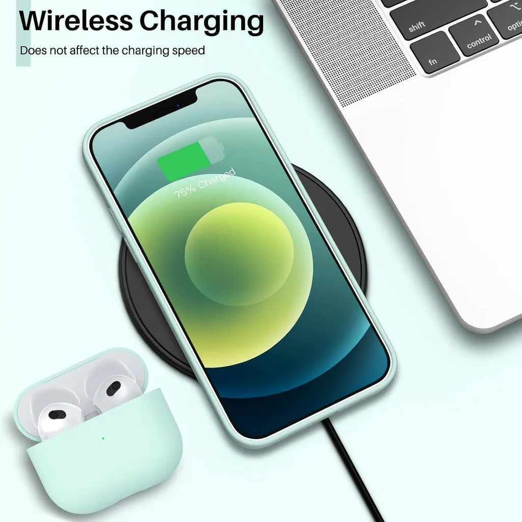 Housse iPhone 12 Mini pour usage quotidien silicone résistant vert pin