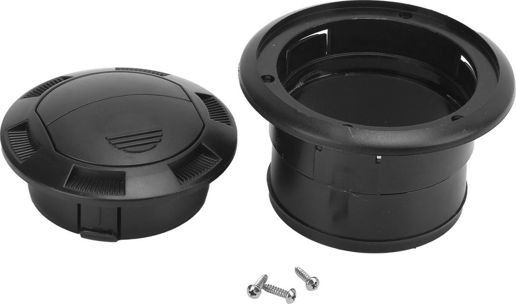75 mm Armaturenbrett, Klimaanlage, Deflektor, Auslass, schwarz, rund, universell für Bus, Wohnmobil
