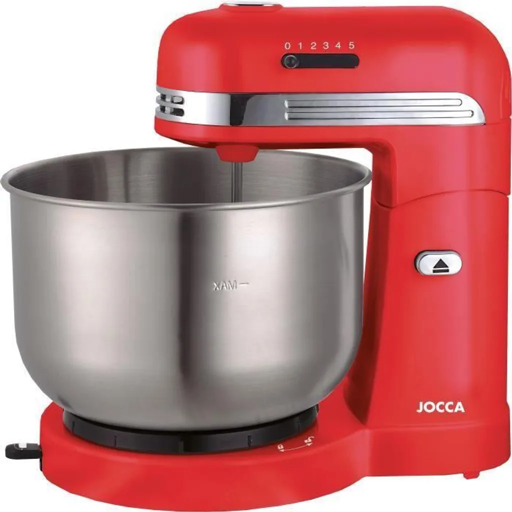 Robot da Cucina Jocca 350W Rosso - Mixer Planetario 3,5L Acciaio Inox
