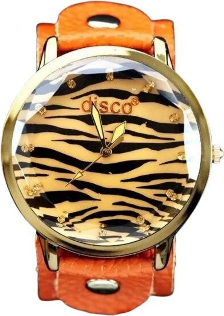 Orologio Punk Rock TAYMA Retro 6 zx557d - Donna Orange & Gold