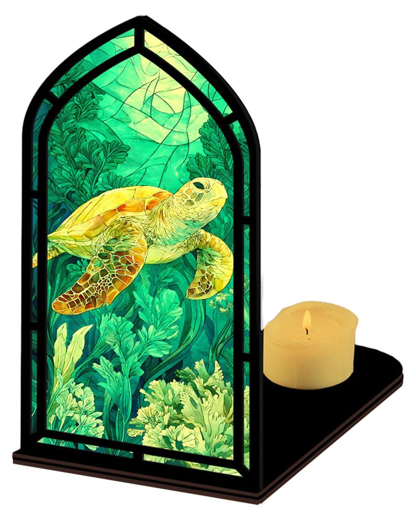 Gotische Bücherecke, Sonnenfänger, Buntglas-Kerzenhalter, Fensterregaleinsatz, Diorama für Bibliotheksdekoration, Geschenkideen für Leseratten ...