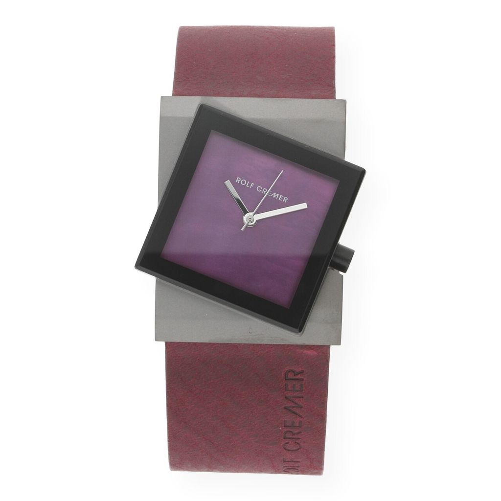 Rolf Cremer Uhr Big Turn 503413 Lederband, Titan, lila