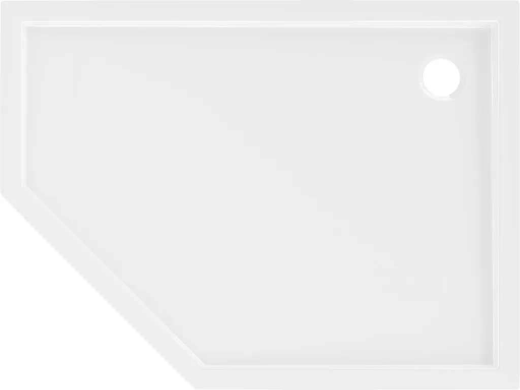 Receveur de douche pentagonal 90x80 cm blanc : fini les angles encombrés - 5