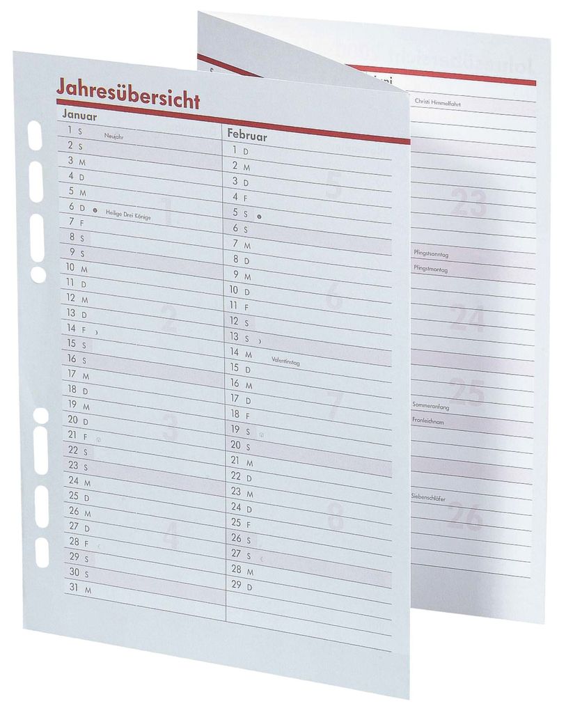 BSB Ersatzkalendarium A5 Jahresplaner 2027 (02-0570) Produktbild 