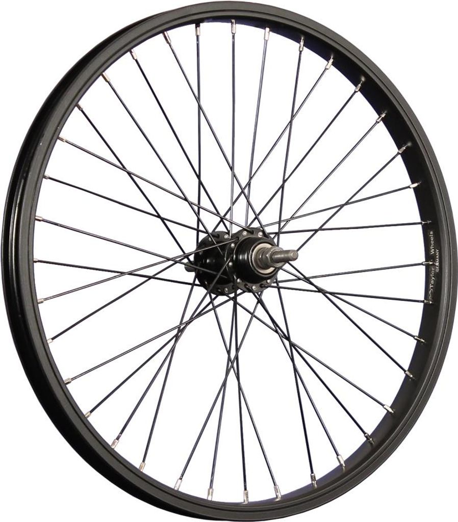 20 Zoll BMX Hinterrad Aluminiumfelge verstärkt schwarz 36 Loch Vollachse