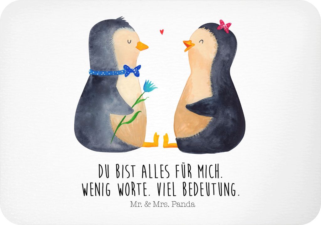 Mr. & Mrs. Panda magnet Pinguin Pärchen - Weiß - Geschenk, whiteboardmagnet, Hochzeitstag, zettelhalter, Liebe, küchenmagnet, Hochzeitsgeschenk,...