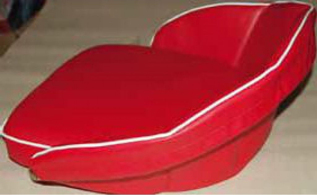 Schleppersitzkissen rot mit Überwurf 45 x 40 cm Lehne 20 cm