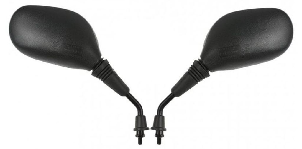 Ovale motorfietsspiegel, Power Force, 8 mm rechtsdraads, Productafbeelding 