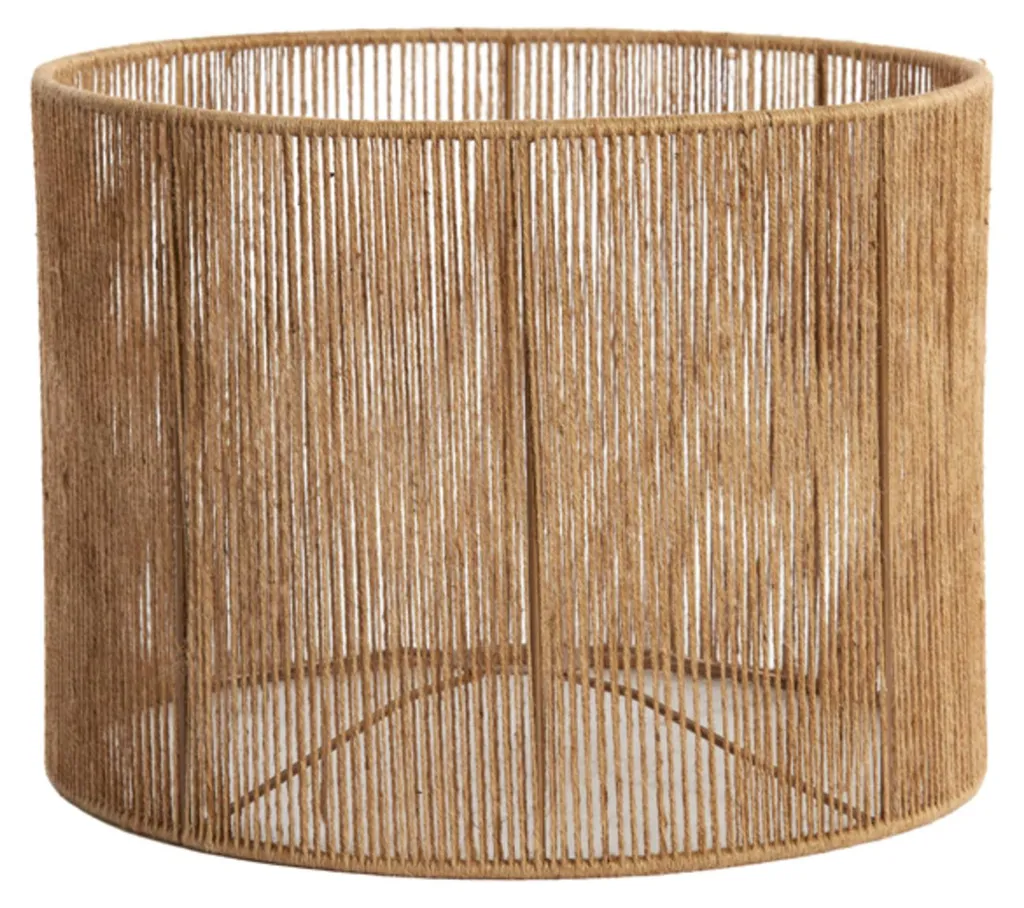 Abat-jour Cylindrique en Tissu Naturel Tossa Ø 40cm pour Lampe de Salon
