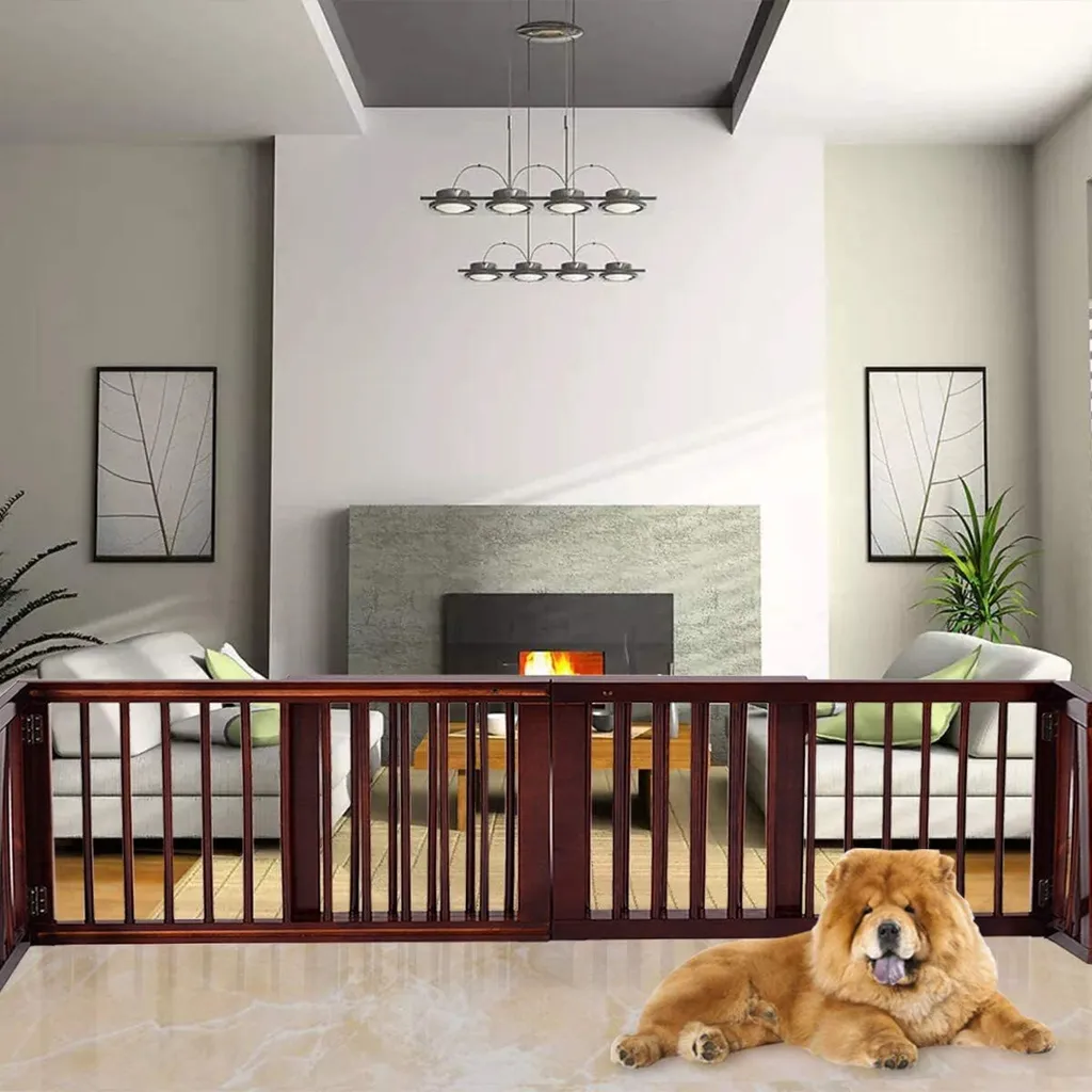 Cancelletto Cane Legno 104-203cm - Sicurezza Scale e Porte Senza Buchi