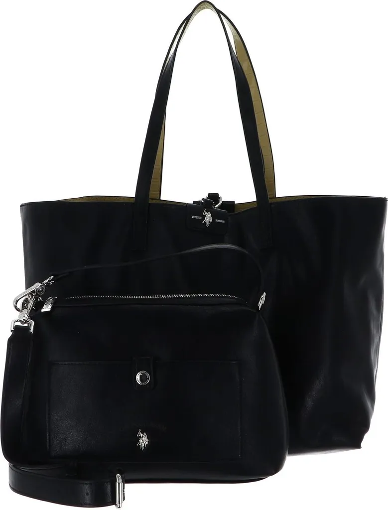 Sac Shopper Axtell Idéal Travail et Loisirs Réversible Noir et Taupe