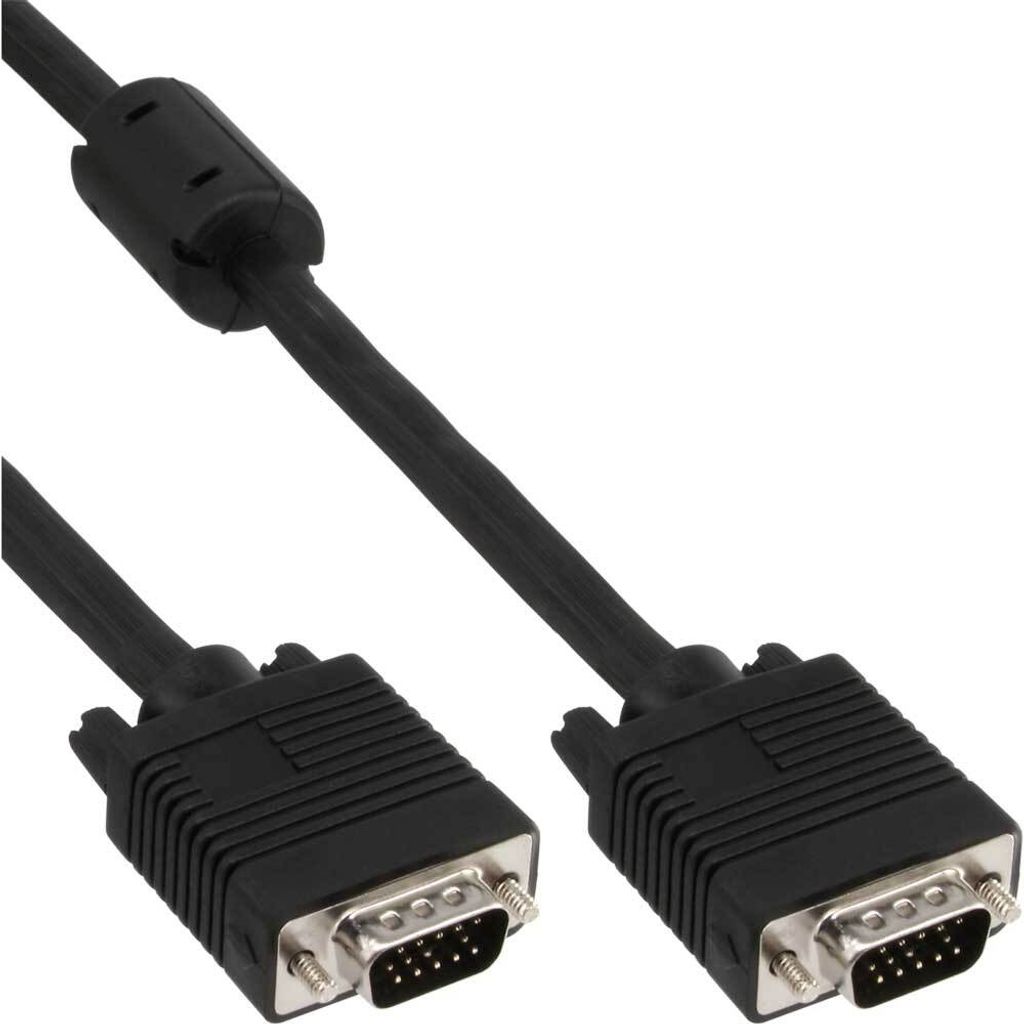 InLine S-VGA Kabel, 15pol HD Stecker / Stecker, schwarz, 2m