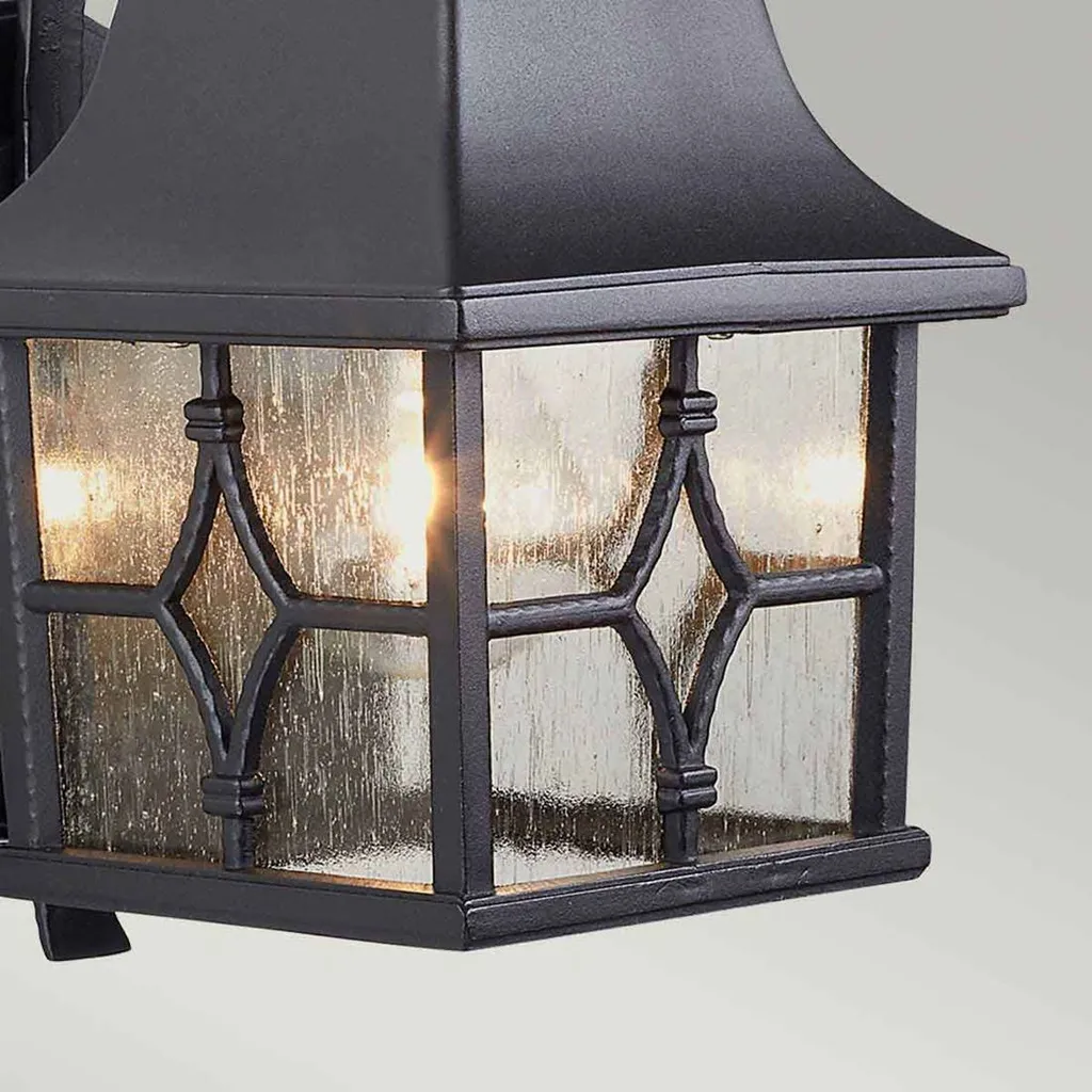 Applique extérieure anti-corrosion noire style rétro Kent E27 60W