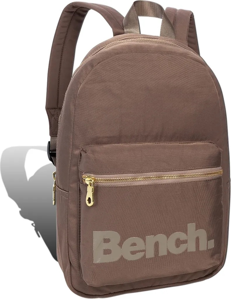 Petit sac à dos en nylon résistant Bench gris-brun avec bretelles confort