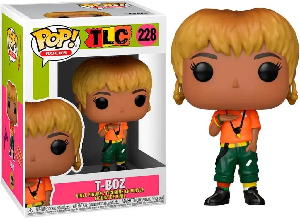 Figurine Pop TLC T-Boz 228 en vinyle collector pour fan de musique RnB