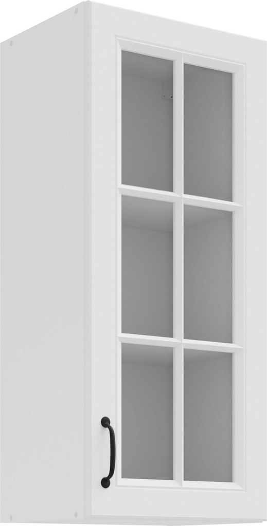 Glashängeschrank 40 cm Stilo Weiß Küchenzeile Küchenblock Produktbild 