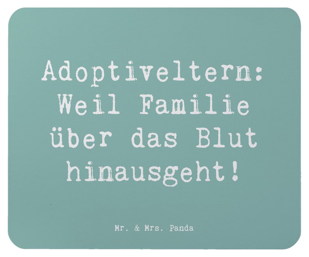 Mr. & Mrs. Panda Mauspad Spruch Adoptiveltern Liebe - Meeresbrise - Geschenk, pc mausunterlage, Familienpflege, Adoption, Mousepad, elterliche, Gl...