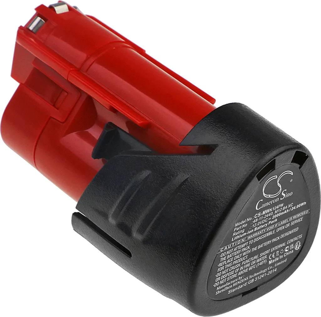 TECHTEK Batteria compatibile con [Milwaukee] C12 FM, C12 HZ, C12 HZ-0, C12 HZ-202C, C12 JSR, C12 JSR-0, C12 LTGE, C12 MT, C12 MT-0, C12 MT-202B, C12