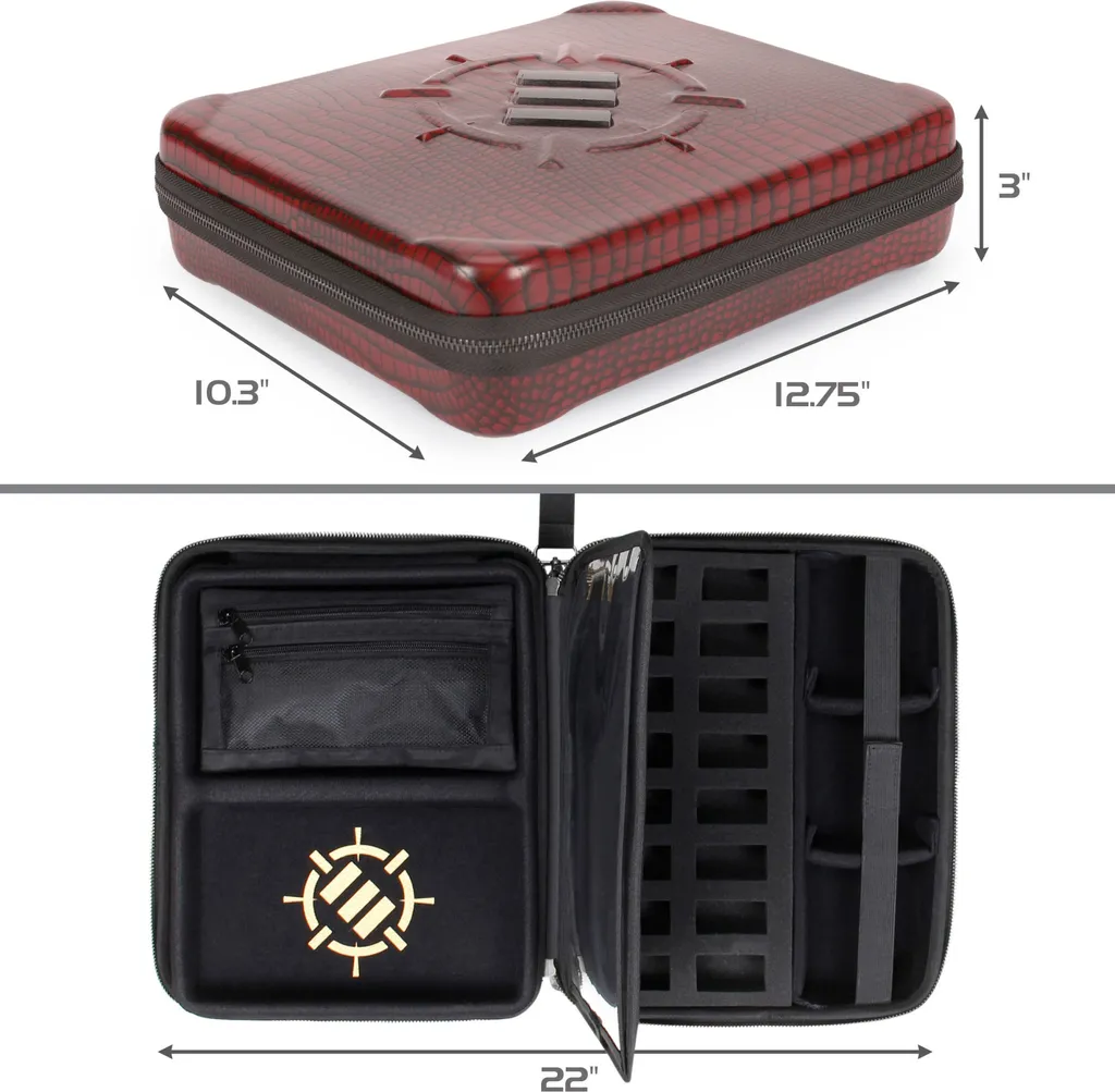 Rangement RPG avec coque rigide et séparateurs modulables - Édition Rouge