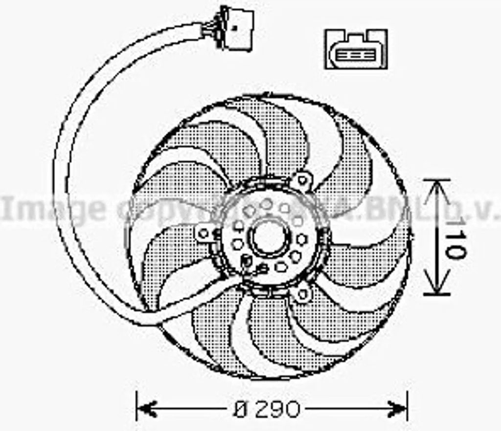 Ventilateur de refroidissement moteur 1J0959455M pour Audi TT et Polo