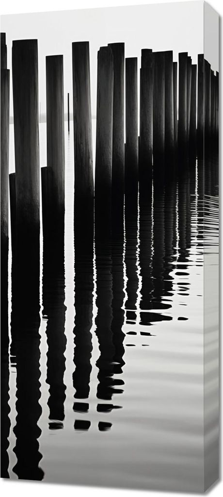 Bild 40x90cm Rhythmus von Wasser und Holz