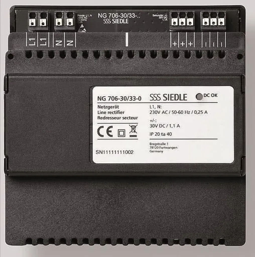 Transformateur Siedle NG 706-30/33-0 pour interphone de maison