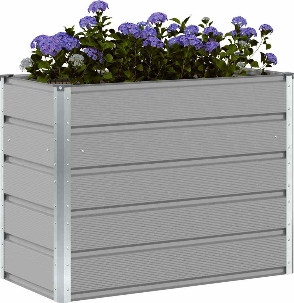 Hochwertigen Möbel Beete - Hellgrau Pflanzkübel Hellgrau 480x50x45cm Verzinkter Stahl NEU8001979