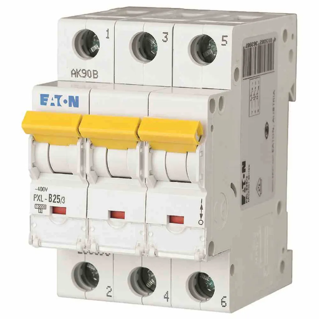 Disjoncteur miniature Eaton PXL-B25/3 (236398) tripolaire 25A Type B