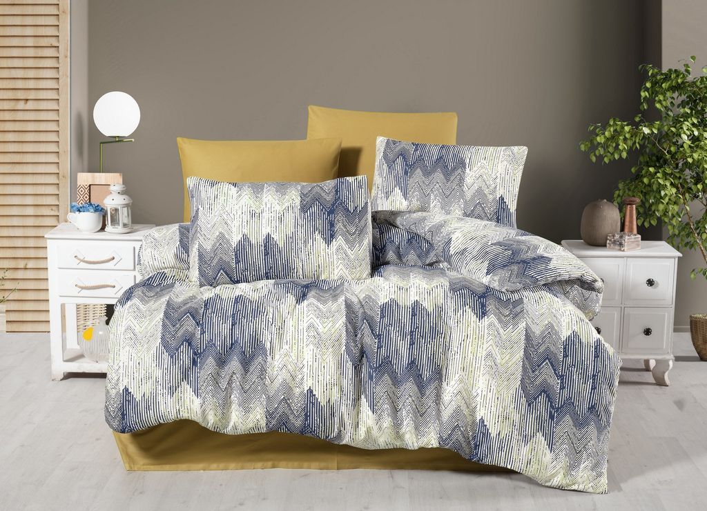 L'Essentiel Linge de Maison, Fairy, Senf, Doppel-Bettbezug-Set, 50 % BAUMWOLLE / 50 % POLYESTER, 200 x 220 cm