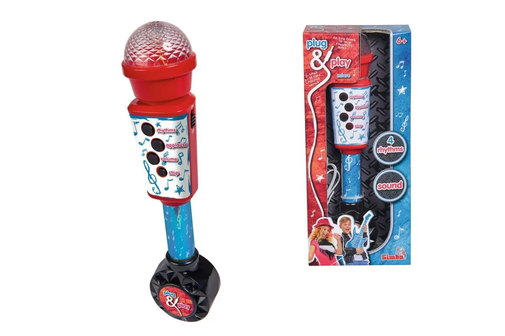 Microphone Simba Promo Mp3 Plug & Play avec effets sonores pour enfant