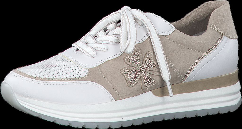 Marco Tozzi by GMK Damen Sneaker Low Art: 2-2-83701-28 in white/dune c. (weiß) - Größe:41