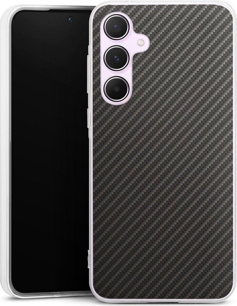 DeinDesign Handyhülle für Samsung Galaxy A55 5G Silikon Hülle Case Smartphone Schutzhülle Carbon Metallic Look Muster