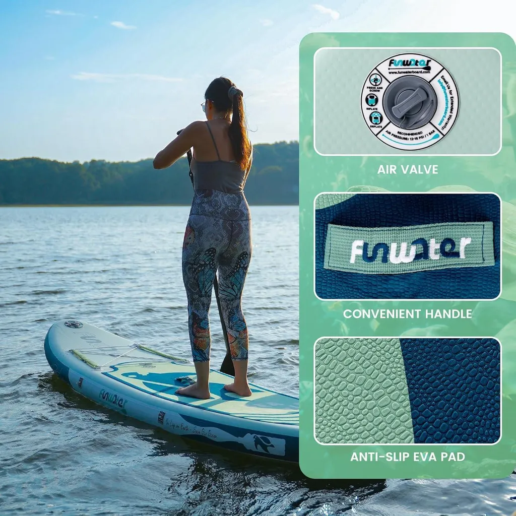FunWater Stand Up Paddle Board Gonflable SUP avec Accessoires Complets